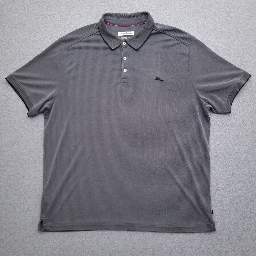 Tommy Bahama Islandzone Polo Shirt XXL Golf Modal Gray Mens